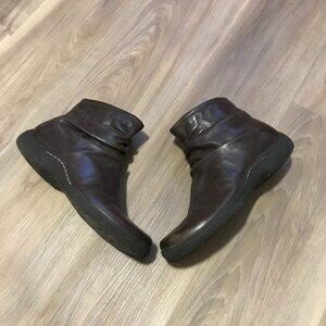 Roberto Vianni Ladies Brown Leather Ankle Boots Size 10